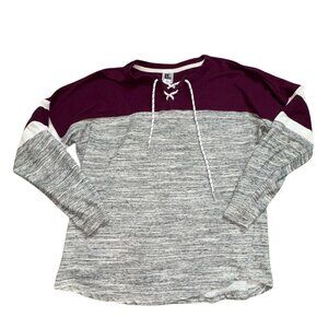 Liquid Energy Apparel Womens 'Las Vegas' Sweatshirt-Red/Gray-Size L-GUC